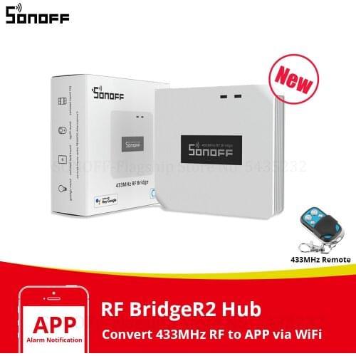 Itead SONOFF RF Bridge 433Mhz Wifi Wireless Signal Converter Smart Home Automation works with RF 433Mhz Remote Controller