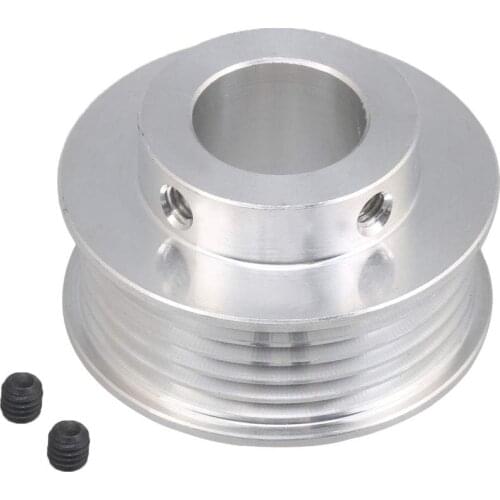 58mm Dia V-Type Belt Pulley Double-Sided Hollow 14mm Inner Hole Dia