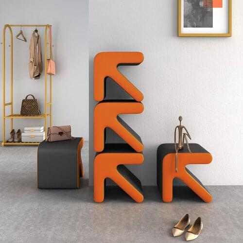 Household Light Luxury Bench Low Stool Childrens Small Chair Sitting Pier Creative Door Shoe Stool In Living Room