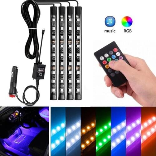 RGB LED Strip Light Car Interior Light For Volkswagen VW Polo Beetle Golf 4 5 7 6 Passat B5 B6 B7 Touareg Jetta Gol Touran Bora