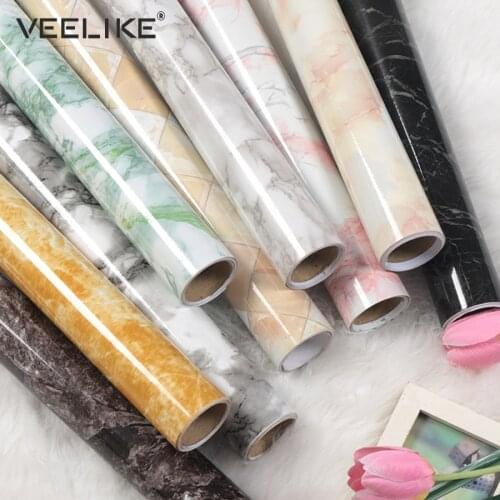 Vinyl Granite Marble Wallpapers Self Adhesive Countertop Contact Paper Kitchen Cabinets Shelf Liner Furniture Sticker Home Decor