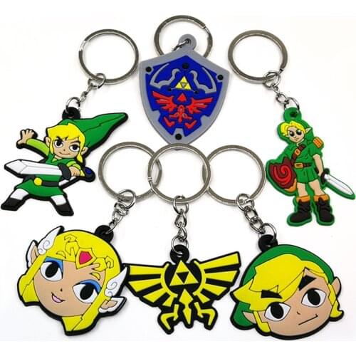 1pcs PVC Classic Cartoon Key Chain Key Holder Fashion Charms Accessories Trinkets Jewelry