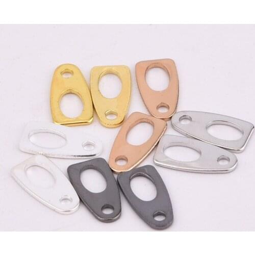 20pcs/lot zhu ru 10*5mm Geometric drop-shaped zipper head Trapezoid Setting Supplies for Jewelry Accessories Hanging Ornaments