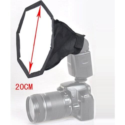 20cm Mini Softbox Flash Diffuser Octagon Soft Box for Canon for Nikon Speedlite 430EX 580EX 600EX SB900 SB800 SB700