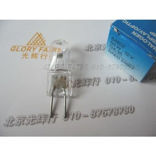 2pcs,64602 12V 50W GER,NAED 54607 G6.35 bulb,LIF M/134,12V50W halogen lamp,Free shipping