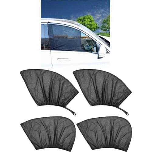 4pcs/pk Car Front+Rear Window Sun Shade Breathable Mesh Cover Shield