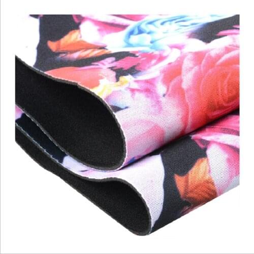 4 yards Three-in-one composite sbr sweatshirt belt shapewear neoprene fabric rose flower printed neoprene