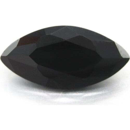 50pcs/Lot Free Shipping 1.5x3mm~8x16mm Marquise Shape Black Color Glass Stone Synthetic Gems Beads For DIY Jewelry