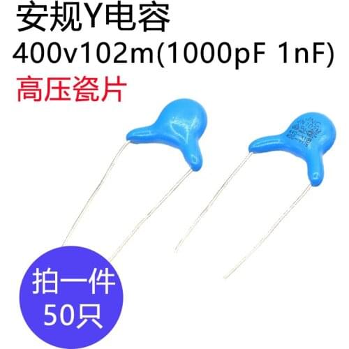 Safety Y Capacitor 400v1nF 102M X1 Y1 High voltage ceramic capacitor 1000pf