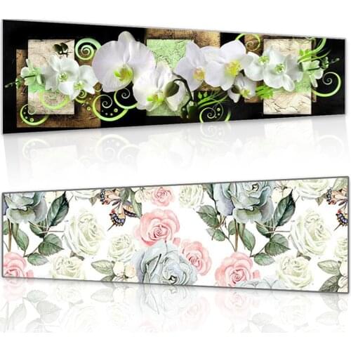 Large Full Square Diamond Embroidery Daisy Round Diamond Mosaic Flower Diamond Painting Cross Stitch Lily Landscape