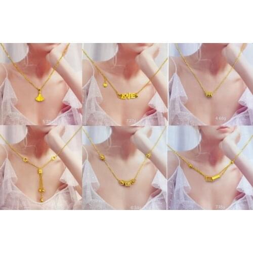 HX 24K Pure Gold Necklace Real AU 999 Solid Gold Chain Brightly Simple Upscale Trendy Classic Fine Jewelry Hot Sell New 2020