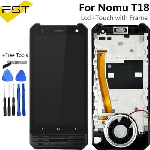 Black 4.7''For NOMU T18 LCD Display+Touch Screen Digitizer Assembly with Frame Replacement For T18 Universal Pantalla