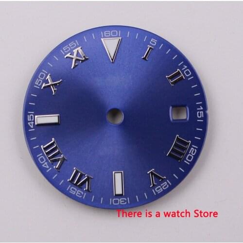 29.2mm Bliger no logo luminous date window Watch Dial Arabic numerals nail fit ETA2824 2836;Miyota 8215 Automatic Movement