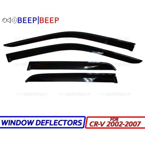 For Honda CRV 2002-2007 car window deflectors car wind deflector sun guard rain vent visor cover trim car styling accessories