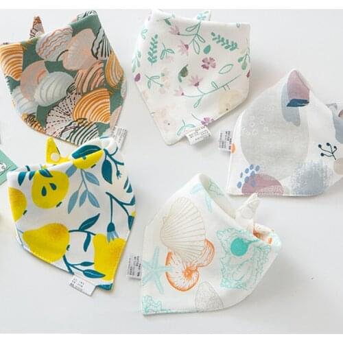 Baby Bibs Newborn Infant Triangular Saliva Unisex Baby Feeding Towel Pure Cotton Breathable Bib Triangular Towel Bibs Pacifier