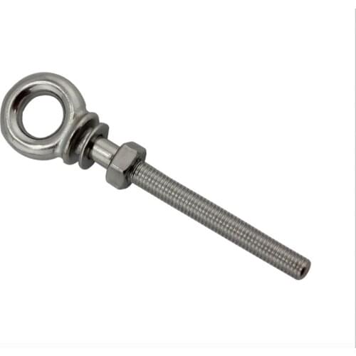 2PCS ISURE MARINE Stainless Steel 316 Long Eye Bolt/ Bolt Ring Screw 80mm
