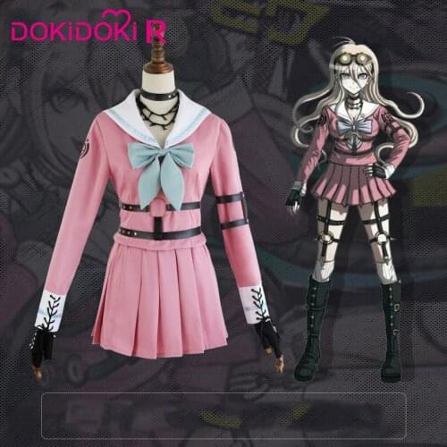 DokiDoki-R Game Danganronpa Cosplay Miu Iruma Costume Women Halloween Pink Danganronpa V3: Killing Harmony Cosplay Costume