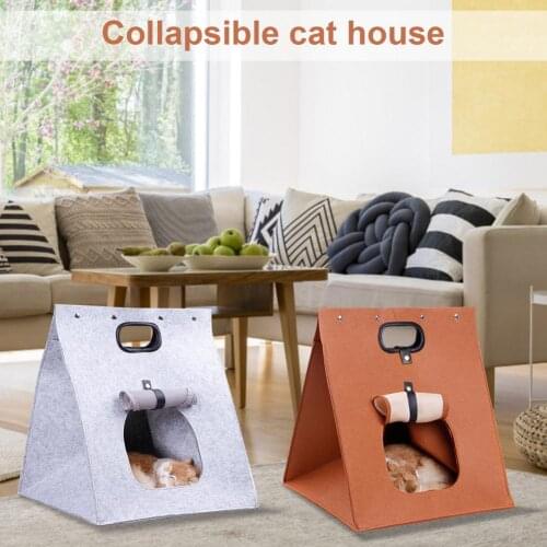 Pet House Portable Breathable Pet Cat Bed Winter Warm Pet Cat Sleeping Nest Soft Pet Bed Kennel Mat House For Pet Cat Dog