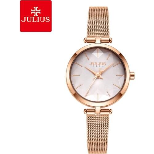 Julius Watch JA-1225 Ladies Fancy Stainless Steel Quartz Wrist Watch Decoration Timepieces Relojes