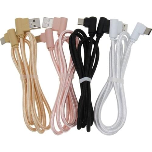 25cm 1m 2m 3m 90 Degree Micro USB Data Cable For iPhone Samsung Fast Charging Type C Microusb Kabel for Xiaomi Mi A3 Smartphone