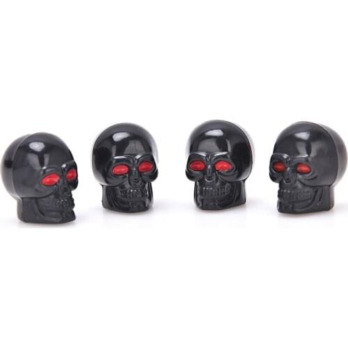 4Pcs/lot Skull Car Bicycle Wheel Tire Valve Caps Rims For Wrangler Focus Crosstour Kawasaki Sorento Land Rover Mitsubishi Lancer