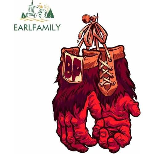 EARLFAMILY 13cm x 8.2cm For Red Gloves Vinyl Car Stickers Fashion Fine Decal Car Accessories Waterproof Sunscreen Decoration