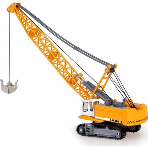 Alloy Diecast 1:87 Crawler Tower Cable Excavator Diecast Model Engineering Vehicle Tower Crane Collection Gift for Kids Toy