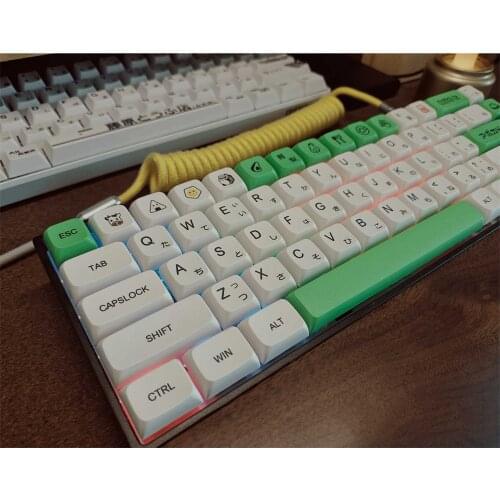 137-key Mechanical Keyboard DIY PBT Sublimation XDA Height Avocado Keycap Japanese/ English Keycaps