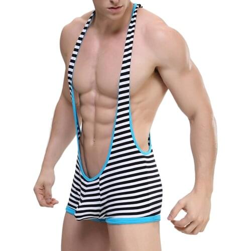 Mens Sexy Undershirt Men Bodysuit Stocking Sexy Man Backless Jumpsuit Wresting Undershirts Shapper Gay Exotic Club Jumpsuit