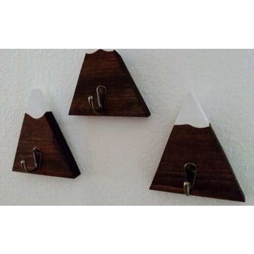 Mountain Peak Wall Hooks, Rustic Decor, Mountain Wall Hook, Rustic Wooden Wall Hook for Kids Room, Baby Shower Gift, Kids Room D