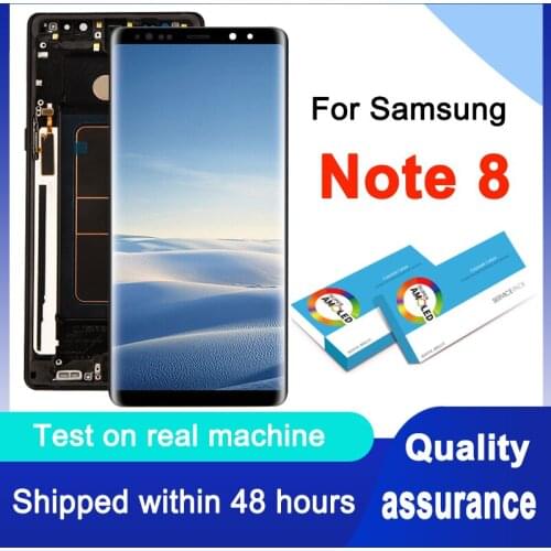 Original 6.3'' Super AMOLED For Samsung Galaxy Note 8 Display Touch Screen Digitizer Assembly N9500 N950F LCD