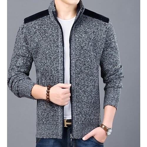 Autumn Winter 2021 Men' s Outwear Wool Knitted Sweater Fashion Men Cardigans Sweater Coat