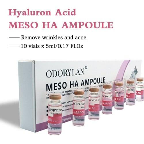 10 vials 5ml Cross-linked HA Hyaluronic Acid Pure Micro Molecular Mesotherapy Collagen Hyaluronic Acid Whitening BB Cream Serum
