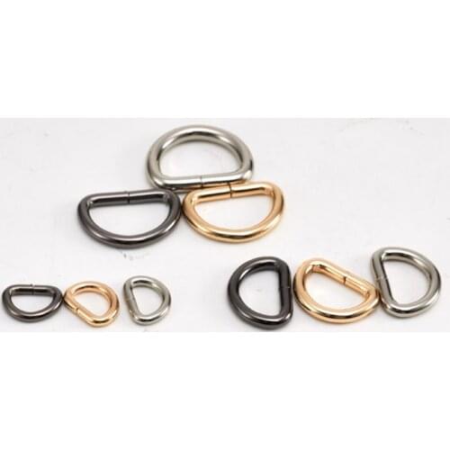 Opened D Ring Belt Buckle,10pcs 50pcs 100pcs 1.2cm 2.0cm 2.5cm Bag Accessories Zinc Alloy Fittings Metal Ring Gold Silver Black