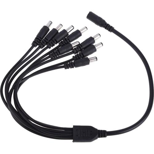 Superior Electrical Equipment Accessories CCTV Security Camera 2.1mm 1 to 8 Port Power Splitter Cable Pigtails 12V DC Terminals