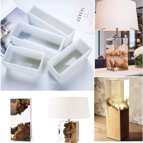 Large Rectangle Rectangle Geometry Cube Silicone Mold for DIY Crystal Epoxy Resin Coaster Home Decoration Resin Crafts