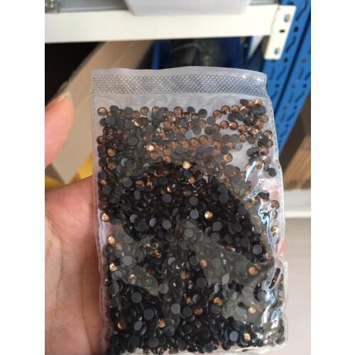 DMC Hot Fix rhinestones for clothes SS16 Smoked Topaz 200Gross DMC Crystal Flatback Loose Strass Rhinestone