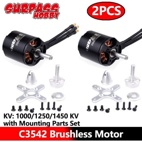 SURPASS HOBBY 2PCS C3542 Brushless Motor 3542 1000KV 1250KV 1450KV 14Pole for FPV Aircraft Multicopters RC Plane Helicopter
