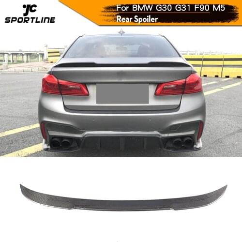 Carbon Fiber Rear Trunk Spoiler for BMW 5 Series G30 G31 Base Sedan M Sport F90 M5 2017 - 2019 Rear Wing Boot Lid