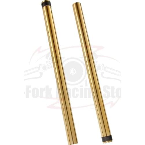 Gold Color Front Fork Tubes Inner Pipes Bars Pair For Kawasaki ZR400 ZRX400 06-08 ZRX-II 06-08 OD 41x617mm OEM 44013-0039