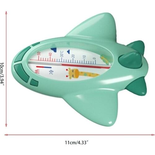 066E Baby Bath Thermometer with Aircraft Shape Water Thermometer|Kids' Bathroom Safety Products| Baby Bath Green/Pink