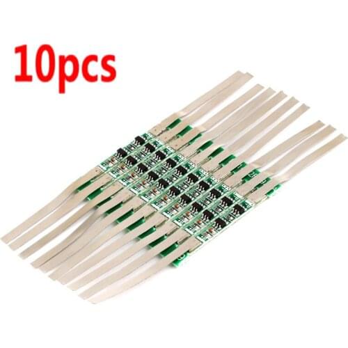 10pcs 3.7V 3A Li-ion Lithium Battery 18650 Charger Over Charge Protection Board With Solder Belt Game Accessories