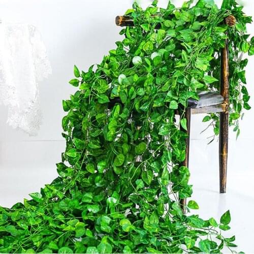 12 pcs Artificial Trailing Garland Ivy Vine Leaf Fern Greenery Plants Foliage Flowers Christmas Decoration