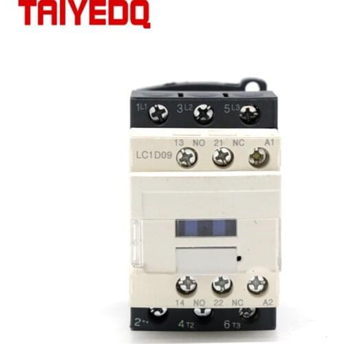 3P+NO+NC Ac Magnetic Contactor LC1-D09 Electric Contactor 9A Coil Voltage AC220V/380V Motor Starter Contactor