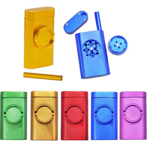 Aluminum Dugout Pipe Grind Case Pinch Hitter Grinder Combo Tobacco Grinder Dugout Pipe Case Storage Room Case Smoking Pipe Set