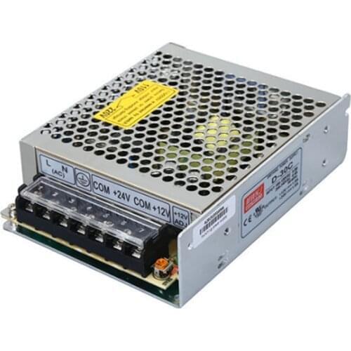 D-30C dual-group voltage input switching power supply, multi-output power supply, 12V/24V switching DC regulated power supply