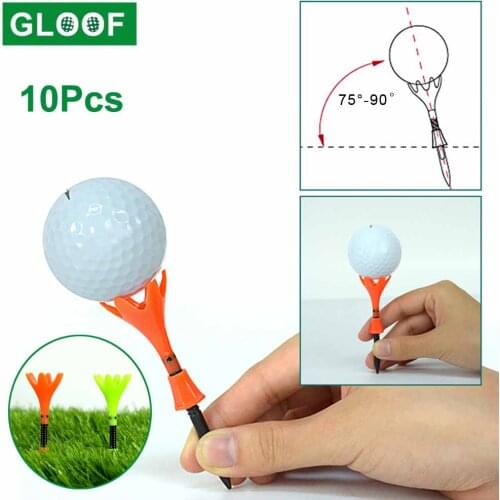 10Pcs/Lot 80mm Golf Tees Holder Training Aids Golf Ball Holder Plastic Height Adjustable Golfing Tees Outdoor Sports Accessories