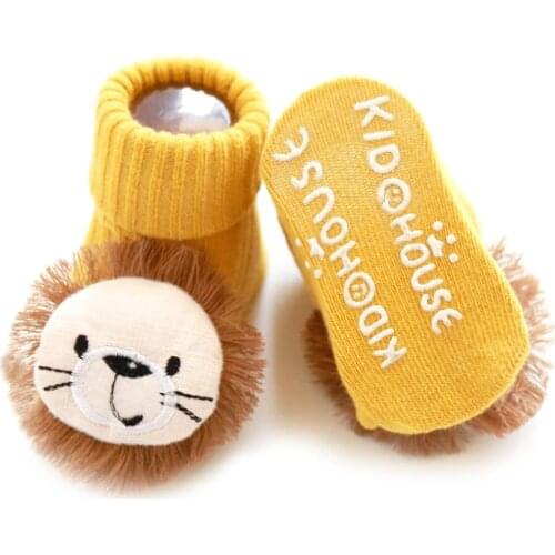 Kids Newborn Baby The Lion King Cartoon Lovely Anti-slip Sock Shoes Boots Floor Girls boys Slipper Socks