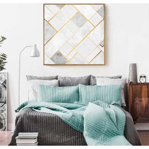 HAOCHU Nordic abstract geometric design pattern decoration painting room bedroom sofa background wall aisle painting hotel mural