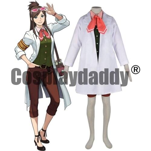 Phoenix Wright Gyakuten Saiban Ace Attorney Spirit of Justice Ema Skye Akane Hozuki Outfit Clothing Dress Cosplay Costume F006
